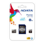 ADATA 8GB SDHC ASDH8GUICL10-R Premier 10 30/10 MB/s Classe 10