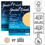 CONFEZIONE DI 20FG SP. EVENTS 120GR A4 SABBIA