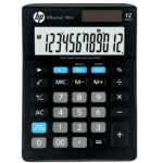 HP OFFICE CALCULATOR 100 CALCOLATRICE 12 CIFRE DISPLAY LCD INCLINATO ALIMENTAZIONE SOLARE BATTERIA NERO