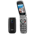 CELLULARE BRONDI AMICO LEALE FLIP 2.4'' BLACK METAL DUAL SENIOR PHONE 