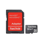 SanDisk - Scheda di memoria flash - 32 GB - Class 4 - microSDHC - nero