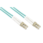 CAVO LINK FIBRA OTTICA LC A LC MULTIMODE DUPLEX HALOGEENFREE LSZH CLASSE OM3 50/125 1mt