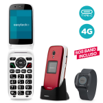 CELLULARE EASYTECK S400 2,8"/1.4" FOLD 4G VoLTE GPS+SOS BAND RED DARK