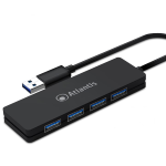 HUB ATLANTIS P014-UH340 4 porte USB3.0 cavo 1m nero