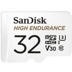 SanDisk High Endurance - Scheda di memoria flash (adattatore microSDHC per SD in dotazione) - 32 GB - Video Class V30 / UHS-I U3 / Class10 - UHS-I microSDHC