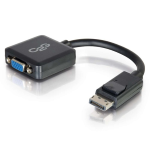 C2G 8in DisplayPort to VGA Adapter Converter - M/F - Cavo DisplayPort - DisplayPort (M) a HD-15 (VGA) (F) - 20.32 cm - chiusura aggancio - nero