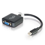 C2G 20cm Mini DisplayPort to VGA Adapter - Thunderbolt to VGA Converter M/F - Black - Scheda VGA - Mini DisplayPort (M) a HD-15 (VGA) (F) - 20 cm - nero