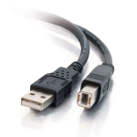 C2G 6.6ft USB A to USB B Cable - USB A to B Cable - USB 2.0 - Black - M/M - Cavo USB - USB (M) a USB Tipo B (M) - USB 2.0 - 2 m - nero