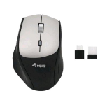 EQUIP MOUSE ERGONOMICO WIRELESS 6 TASTI 2400dpi REGOLABILI CON ADATTATORE DOPPIA CONNESSIONE (USB-C + USB-A)