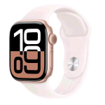 APPLE WATCH SERIES 10 GPS 42mm CASSA IN ALLUMINIO ROSE GOLD CINTURINO SPORT ROSA FARD - M/L