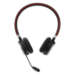 Jabra Evolve 65 SE MS Stereo - Cuffie con microfono - over ear - Bluetooth - senza fili - USB - con supporto di ricarica - Certificato per i team Microsoft - per Jabra Evolve, LINK 380a MS