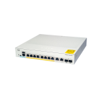 Cisco Catalyst 1000-8P-2G-L - Switch - gestito - 4 x 10/100/1000 (PoE+) + 4 x 10/100/1000 + 2 x SFP Gigabit combo (uplink) - montabile su rack - PoE+ (67 W)