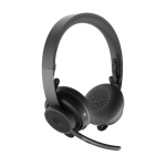 Logitech Zone Wireless Plus - Cuffie con microfono - over ear - Bluetooth - senza fili - eliminazione rumore attivata - isolamento dal rumore - grafite - Certificato per i team Microsoft