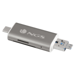 NGS Ally Reader Card Reader microUSB/Type-C microSD/SD Grigio