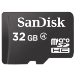 SanDisk - Scheda di memoria flash - 32 GB - Class 4 - microSDHC - nero