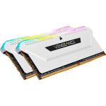 CORSAIR RAM VENGEANCE RGB PRO 16GB 2x8GB DDR4 3600 PC4-28800 C18 1.35V DESKTOP MEMORY- WHITE