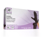 RMove 1Conf. da 100pz Tg.XL - Guanti Nitrile Nero uso Medico Senza Polvere