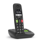 GIGASET E290A BLACK CORDLESS DECT SENIOR CON SEGR.