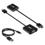 CLUB3D HDMI 1.4 TO VGA ACTIVE ADAPTER WITH AUDIO M/F