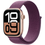 APPLE WATCH SERIES 10 GPS 42MM ROSE GOLD ALUMINIUM CASE WITH PLUM SPORT LOOP