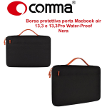 Comma Borsa protettiva Macbook air 13,3 e 13,3Pro Water-Proof Nera