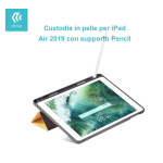 Devia Custodia in pelle per iPad Air 2019 con supporto Pencil Blu