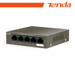 Tenda Switch Desktop 5 Porte 10/100 con 4 PoE 35W - TEF1105P-4-38W