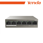 Tenda Switch 6 porte 10/100M desktop 4 porte PoE Tenda - TEF1106P-4-63W