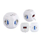 ProPart Multipresa Cubo da tavolo 3pos bip/schuko + 3USB + TypeC