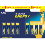 BATTERIA MINISTILO AAA LR03 ENERGY MEGAPACK 8PZ 1,5V VARTA