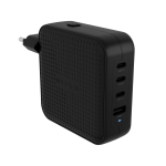 CARICATORE DA VIAGGIO 100W HYPER BK USB-C GAN (3C+1A) NERO