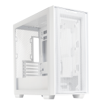 CASE M.TOWER ASUS GAMING A21 USB3.0, PANNELLO NASCONDI CAVI (COMP. CON MB BTF), SIDE PANNEL TRASP - BIANCO