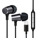 CUFFIA AURICOLARI LINK CON MICROFONO CON CONTROLLO VOLUME CONNETTORE USB-C COLORE NERO, LK10N