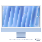 APPLE iMac 24" con Retina 4.5K display: Apple M4 chip con 10-core CPU and 10-core GPU, 24GB, 512GB SSD - Magic Keyboard con Touch ID - Blu