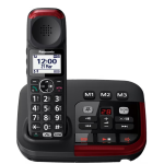 PANASONIC KX-TGM420EXB DECT BLACK AMPLIFICATO CON SEGRETERIA TASTI GRANDI