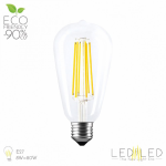 LEDBYLED FILED EDISON CLEAR 2700 E27 8W