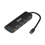 LINK HUB USB-C 4 PORTE USB + USB-C F