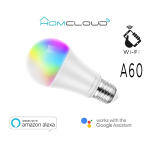 Homcloud Lampadina Wi-Fi + Bluetooth RGB+Bianco caldo E27 A60 dimm