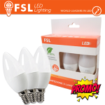 Luce Calda - 3000K Lampada Oliva E14: Confezione PROMO 3PACK - 6W 3000K