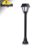 Nero Lampioncino solare da giardino MIZAR/ROSETTA con sensore PIR - 4000k