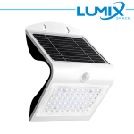 Bianco Lampada da parete LED solare senza fili con Sensori 500lm