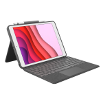 Logitech Combo Touch - Custodia tastiera e carta - con trackpad - retroilluminato - Apple Smart connector - QWERTY - italiana - grafite - per Apple 10.2-inch iPad (7^ generazione, 8^ generazione, 9^ generazione)