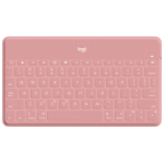 Logitech Keys-To-Go - Tastiera - senza fili - Bluetooth - QWERTY - pan-nordico - rosa blush - per Apple iPad/iPhone/TV