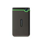 Transcend StoreJet 25M3 - HDD - 1 TB - esterno (portatile) - 2.5" - USB 3.1 Gen 1 - 256 bit AES - grigio ferro