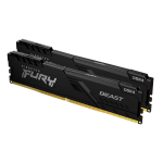 Kingston FURY Beast - DDR4 - kit - 16 GB: 2 x 8 GB - DIMM 288-PIN - 3600 MHz / PC4-28800 - CL17 - 1.35 V - senza buffer - non ECC - nero