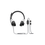 Logitech Zone Wired MSFT Teams - Cuffie con microfono - over ear - cablato - USB-C - grafite - Certificato per i team Microsoft