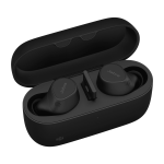 Jabra Evolve2 Buds MS - True wireless earphones con microfono - in-ear - Bluetooth - eliminazione rumore attivata - USB-A tramite adattatore Bluetooth - isolamento dal rumore - nero - Certificato per i team Microsoft