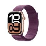 Apple Watch Series 10 GPS 46mm Rose Oro Cassa Alluminio con Plum Sport Loop