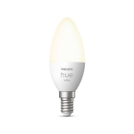 Philips Hue White - Lampadina LED - forma: candela - E14 - 5.5 W (equivalente 40 W) - classe F - luce bianca leggermente calda - 2700 K