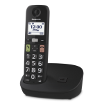 PANASONIC KX-TGU110EXB BLACK DECT CON PULSANTI GRANDI ED AUDIO POTENZIATO